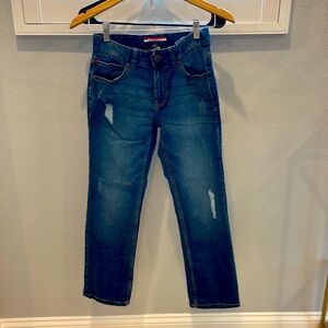 Tommy Hilfiger Destructed Straight Fit Blue Jeans Boys Size 12